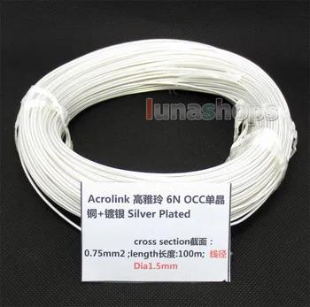 LN004377 100 м посеребренный сигнальный кабель Acrolink OCC 0,75 мм2 Диаметр: 1,5 мм Для DIY