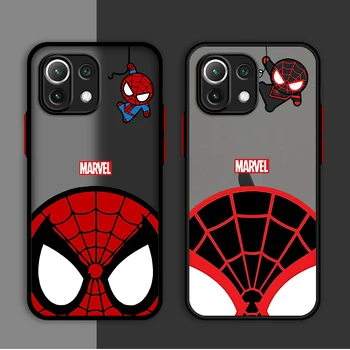 Marvel Cute Spider Man Чехол для Xiaomi Redmi Note 11S 12S 8 Pro 7 10S 9 9S 11 Pro 8T 11T 12 10 Pro 12 Shell Жесткий ПК Мягкая обложка