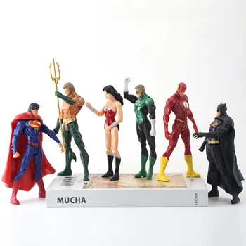 Mcfarlane DC Justice Alliance Series Фигурка Модель Бэтмена Игрушки Детские игрушки Украшения для торта Набор из 6 предметов