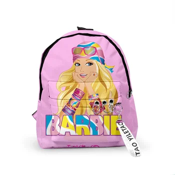 MINISO 3D Новый рюкзак Барби для учеников начальной и средней школы Школьные рюкзаки с печатью для школьников