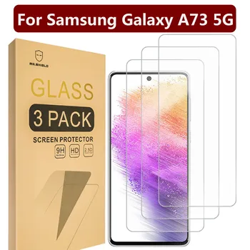 Mr.Shield [3-Pack] Разработано для Samsung Galaxy A73 5G [Закаленное стекло] [Японское стекло с твердостью 9H]