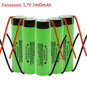 Panasonic 18650b, 3,7 В, 3400 мАч перезаряжаемая литиевая батарея, подходит для светодиодного фонарика, игрушечного пульта дистанционного управления и других электриков
