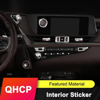 QHCP Авто Медиа Маленькие кнопки Наклейки Передний выпуск воздуха Зажим Ручка громкости Крышка Горный хрусталь Интерьерный комплект для Lexus ES 2018 2019 2020