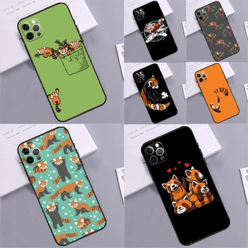 Red Panda Cute Funda для iPhone 14 15 Pro Max 12 13 Mini 11 Pro Max XS X XR SE 2022 2020 7 8 15 Plus Чехол