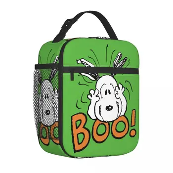 Snoopy Boo Изолированные сумки для обеда Сумка-холодильник многоразового использования
Ланч-контейнер Большая сумка для ланча Мужчины Женщины Офис Путешествия