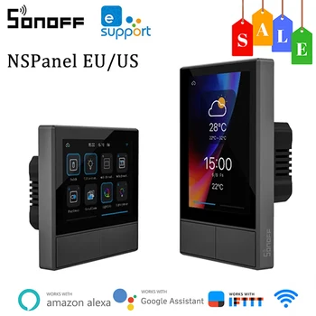 SONOFF NSPanel Smart Scene Switch EU / US Wi-Fi Smart Thermostat All-in-One Control HMI Wall Panel Поддержка Alexa Alice Google Home