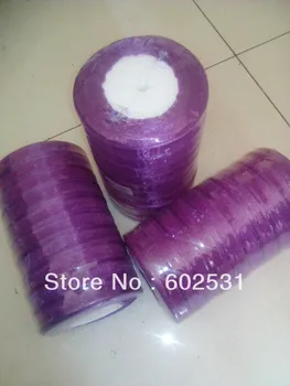 SPR Бесплатная доставка-1169-пурпурный красный-сплошной цвет 13 мм атласные ленты ремень подарочная упаковка свадебное украшение 50 ярдов / рулон 10 рулонов