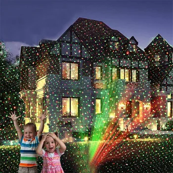 Thrisdar Красный Зеленый Открытый Сад Лазерный Проектор Лампа Рождественская Звезда Лазерный Душ Проектор Водонепроницаемый Пейзаж Прожектор