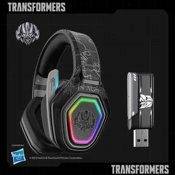 TRANSFORMERS TF-G01 Игровые наушники с микрофоном Bluetooth 5.3 с низкой задержкой Проводная гарнитура RGB Спортивные наушники 500 мАч