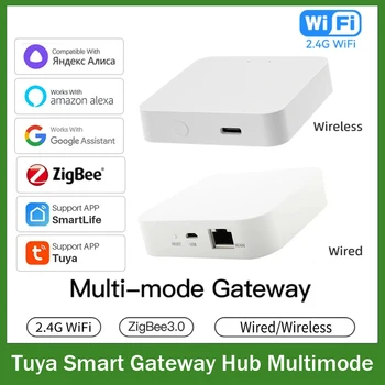 Tuya Smart Gateway Hub Многомодовый мост умного дома WiFi Bluetooth ZigBee Беспроводной пульт дистанционного управления через приложение Alexa Google Home