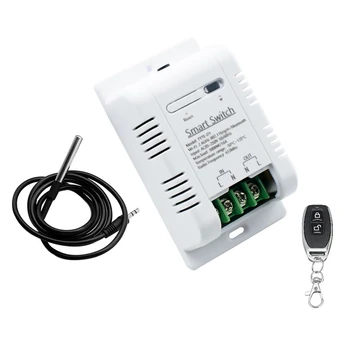 Tuya Wi-Fi Интеллектуальный интеллектуальный переключатель мониторинга RF433 Переключатель термостата Переключатель контроля температуры 16A 3000 Вт
