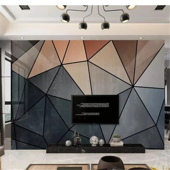 wellyu обои домашний декор Обои на заказМикро-резной треугольник современный минималистичный скандинавский геометрический фон обои