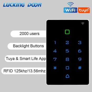 WiFi Tuya Клавиатура контроля доступа к двери RFID клавиатура IP68 Водонепроницаемый контроллер Считыватель карт Приложение для открывания дверей Дистанционная разблокировка WG26/34