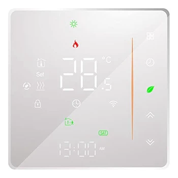 Wifi Интеллектуальный термостат Контроллер температуры Еженедельно программируемый Поддержка сенсорного управления-3A