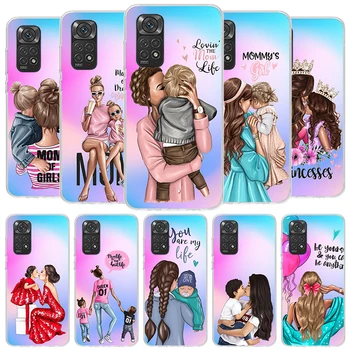 Woman Fashion Girl Super Mom Baby Cover Чехол для телефона для Xiaomi Redmi Note 12 11 10 9 8 Pro Plus 12S 11S 11T 11E 10S 9S 9T 8T 7 Ma