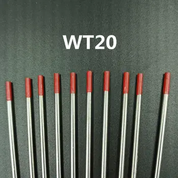 WT20 Красный вольфрамовый электрод 1,0 1,6 2,0 2,4 3,0 3,2 мм 2% торированный для сварочного аппарата Tig Rod 150 мм