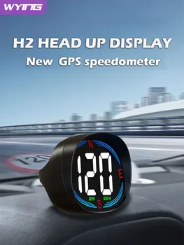 WYING H2 GPS Проекционный дисплей Авто Электроника HUD Спидометр KM/H MPH Alarm Meter Plug And Play Аксессуары для транспортных средств