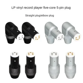 XLR разъем LP виниловый фоно рука машина мужской DIN аудио латунь позолоченный 5-контактный женский фонограф фонокорректор разъем