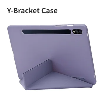 Y-образный чехол для Samsung Galaxy Tab S9 FE Plus S9 + 12,4-дюймовый мягкий многоугольный чехол-подставка из искусственной кожи для Tab S9 11