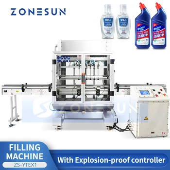ZONESUN Автоматическая взрывозащищенная разливочная машина Машина для розлива химических бутылок Жидкий наполнитель Промышленное оборудование ZS-YTEX1