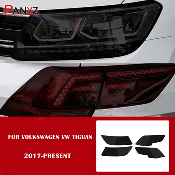 Автомобильная фара Защитная пленка Фара Прозрачная Черная наклейка из ТПУ для Volkswagen VW Tiguan 5N MK2 2017-настоящее время Аксессуары