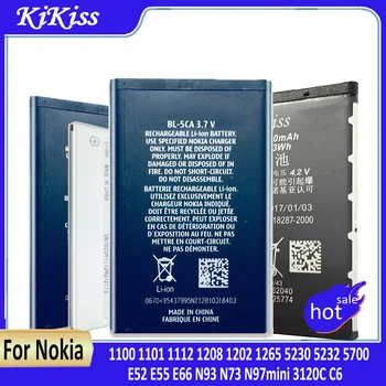 Аккумулятор для Nokia BL-5C BL-4C BL-5CT BL-5J BP-5M BL-5CA BN-01 BV-5S HE342 HE363 HE377