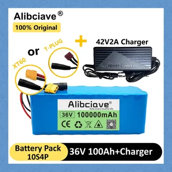 Аккумуляторная батарея Lite для электрического велосипеда, 36 В, 10S4P, 100 Ач, 1000 Вт, большая емкость, 100000 мАч, 18650, с BMS