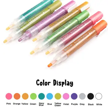 акриловые ручки для рисования 12 цветов краски художественные маркеры набор ручек на водной основе для керамики, стекла, дерева, камня
