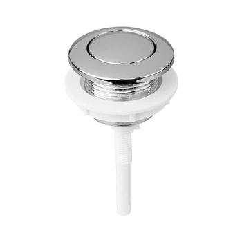  Бак для туалета Кнопка Круглый клапан Одна кнопка Смыв Клапан бака для туалета Аксессуары для ванной комнаты ABS Chrome