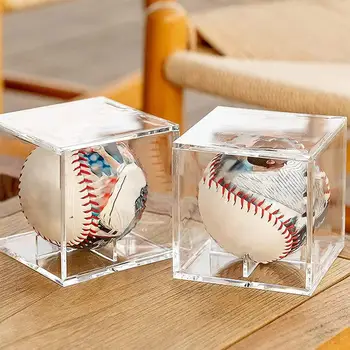 Бейсбольный дисплей Защитные акриловые бейсбольные витрины Кубики для гольфа Теннис Бильярдные шары Ящики для хранения для спорта