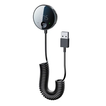 Беспроводной звонок по громкой связи Bluetooth-совместимый Автомобильный MP3 AUX Аудио Музыкальный плеер Адаптер Портативный для потоковой передачи музыки