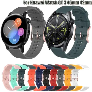 Браслет 20 мм 22 мм ремешок для часов Huawei Watch GT 2 46 мм 42 мм силиконовый браслет для Huawei Honor Magic Watch 2 42 мм 46 мм ремешок