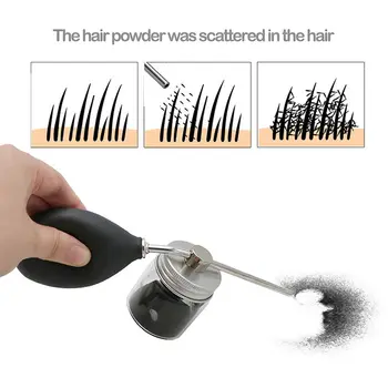  бутылка с распылителем для порошка, многоразовый аппликатор волокна волос Воздуходувка для талька для парикмахерского салона или домашнего использования