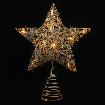 Верхняя шляпа Рождественская елка Звезда Елка Украшение Рождественский топпер Украшение Украшения