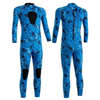 Взрослые 3 мм неопреновый гидрокостюм Мужской зимний плавательный слитный купальник Костюм для подводного плавания Камуфляжный костюм для серфинга Женский гидрокостюм