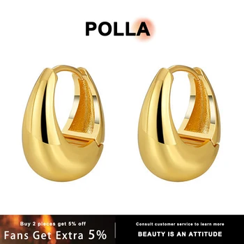  Винтажные золотые серьги Металлические пряжки для ушей в форме капли для женской моды Темперамент Обруч Ушные украшения