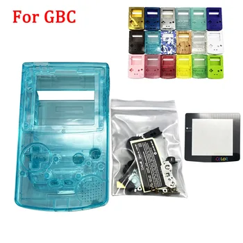  Высококачественная оболочка GBC для Gameboy Color Корпус корпуса со стеклянным экраном, кнопками, совместимыми с IPS и оригинальным экраном