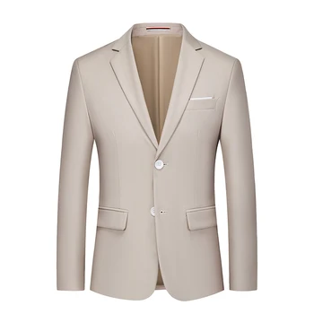 Высококачественные мужские однотонные все стильные красивые трендовые бутик деловой повседневный костюм из полиэстера Four Seasons Blazers