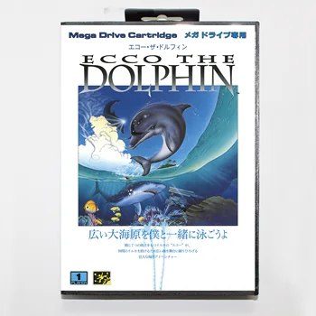 Горячая распродажа Ecco The Dolphin Game Card с розничной коробкой 16-битная тележка MD для системы Sega Mega Drive/Genesis