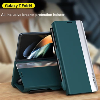  Деловой кожаный чехол для Samsung Galaxy Z Fold 5 Универсальный магнитный чехол для Galaxy Z Fold4 Fold3 со слотом для S Pen