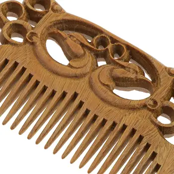 Деревянная широкая расческа для волос Массажная щетка для расчесывания волос - Расческа для волос с антистатическим ароматом