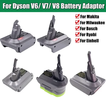 Для Makita / Dewalt / Milwaukee / Ryobi 18V Li-ion Battery Adapter Converter To For Dyson V6 V7 V8 Аккумуляторный пылесос инструмент