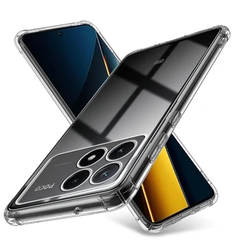 Для прозрачного чехла для телефона Xiaomi Poco X6 Pro 5G xiomi poko X 6 6pro poxox6 X6Pro PocoX6 poko X6Poco PocoX6pro Прозрачная оболочка Coque