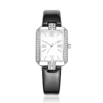 Женские модные кварцевые брендовые часы с кожаным ремешком повседневные наручные часы