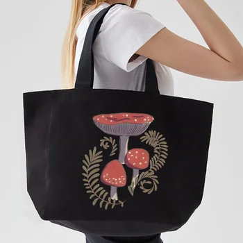 Женские сумки с грибами Ткань Холщ Сумка Шоппинг Покупки Путешествия Женщины Эко Многоразовые Сумки Для Покупок
