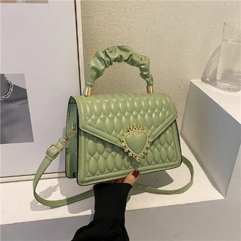 зеленый 2024 Женская сумка Плечо Мода PU PVC Girl Trend Женские сумки Сумка Косметический чехол Кошельки Tote Женская сумка для женщин