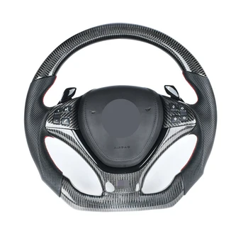 Изготовленное на заказ рулевое колесо из углеродного волокна Alcan-tara подходит для 2020 f15 i8 X5 e84 e60 e70 E90 E92 E93 M3 серии гоночных рулей