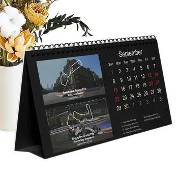 Календарь гонок F1 на 2024 год Календарь гоночных автомобилей F1 Легкое планирование ежедневного расписания Календарь гонок с двухпроводным переплетом для