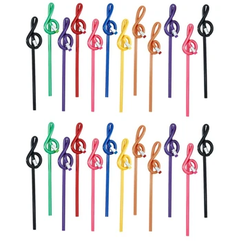 Карандаши для заметок учащихся Карандаши для музыкальных нот с ластиком Цветные музыкальные карандаши Деревянный скрипичный ключ Изогнутый карандаш