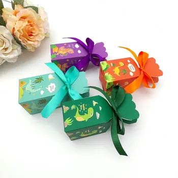 Картонные коробки для конфет с динозаврами Бумажная коробка для упаковки конфет для детей День рождения динозавра мальчика DIY Упаковочные материалы